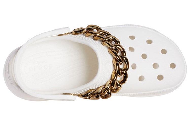 (WMNS) Crocs Retro Chain White Gold Sandals 'White Gold' 206662-19B - 3