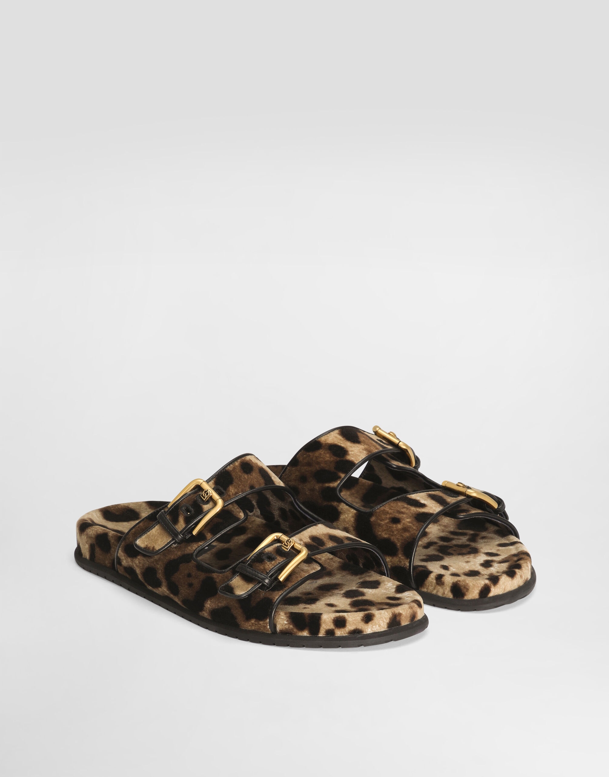 Printed velvet sliders - 2