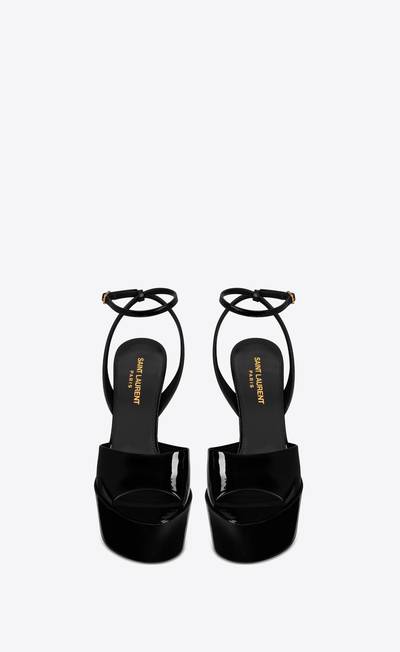 SAINT LAURENT jodie platform sandals in patent leather outlook