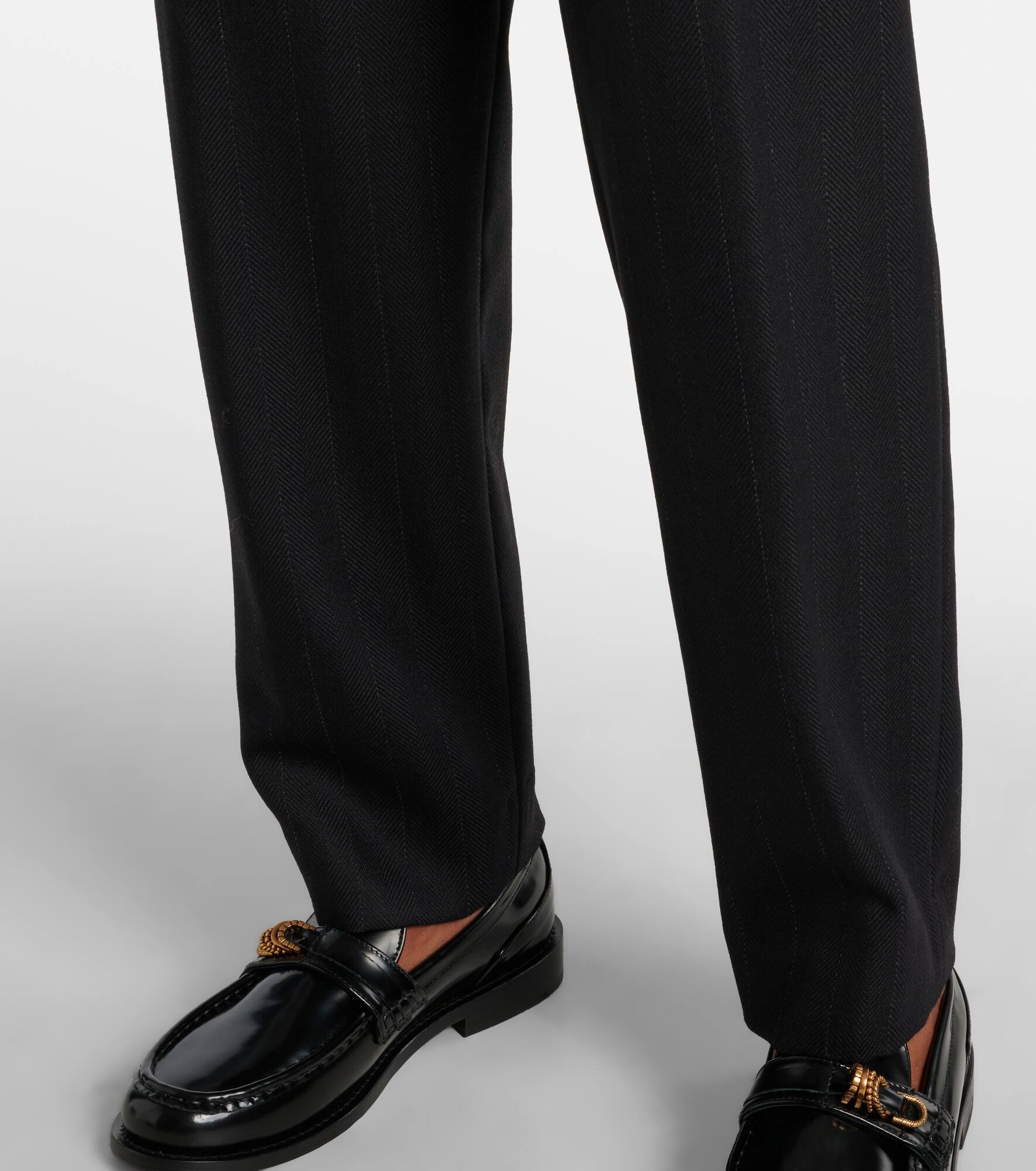 Modern Sophistication pinstripe wool pants - 5