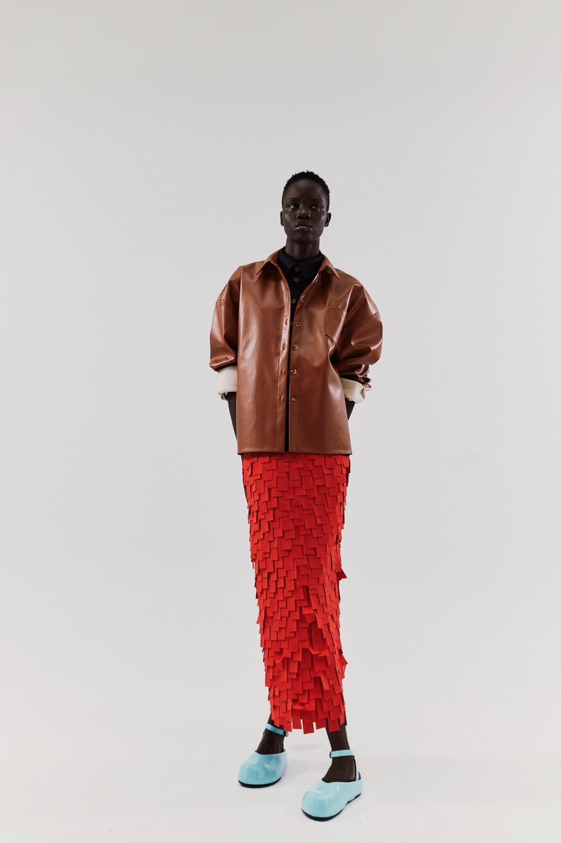 MULTI RECTANGLE SKIRT RED PRE-ORDER 11