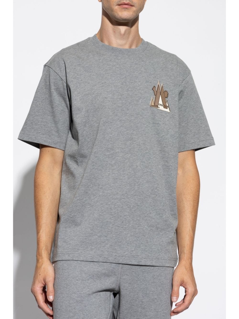 Mountain logo embroidered T-shirt - 3