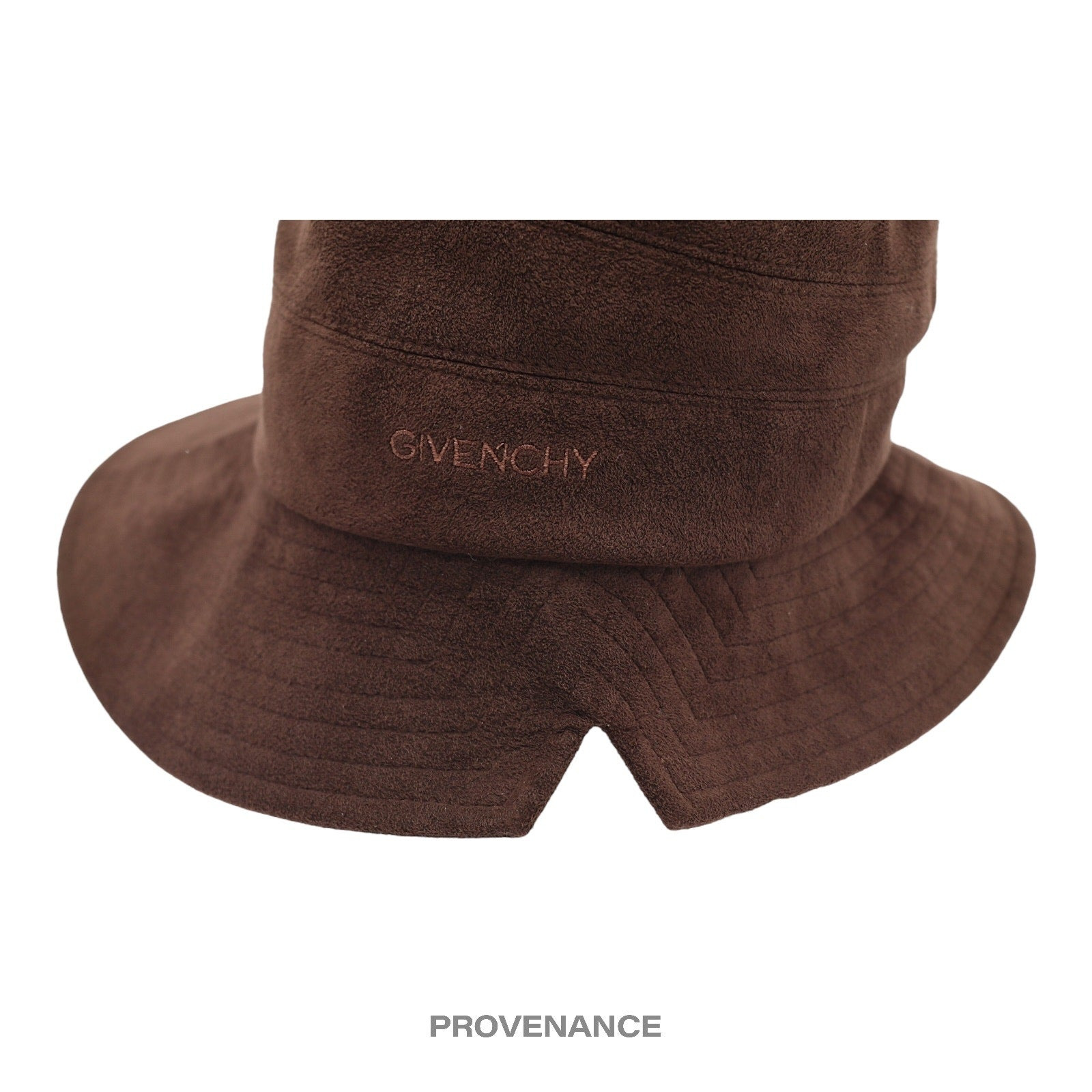 Givenchy Logo Notch Bucket Hat - Chocolate Microsuede - 3