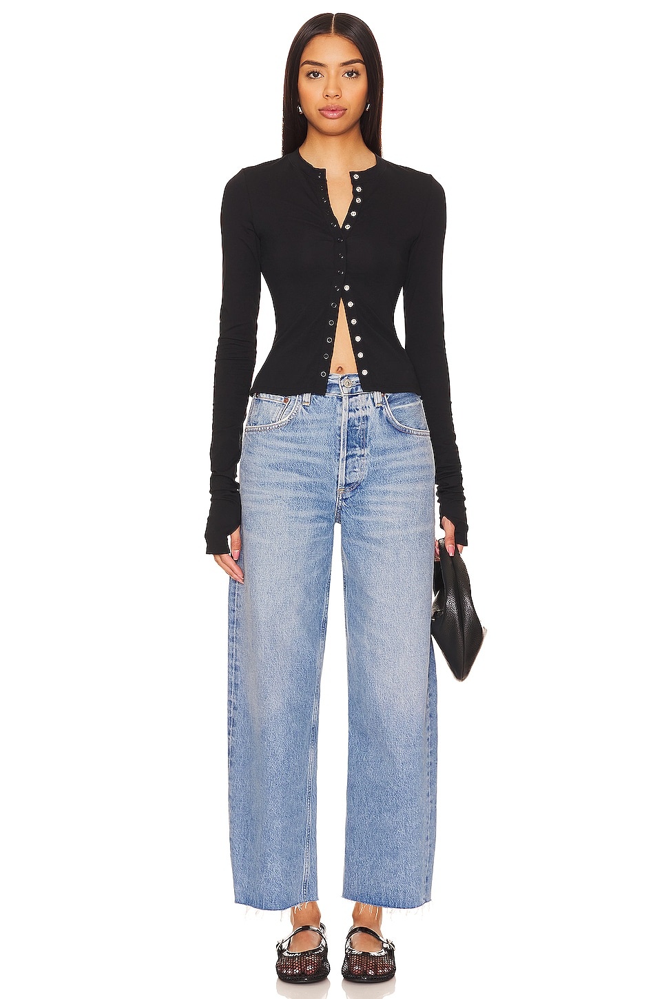 Ayla Undone Hem Crop - 4
