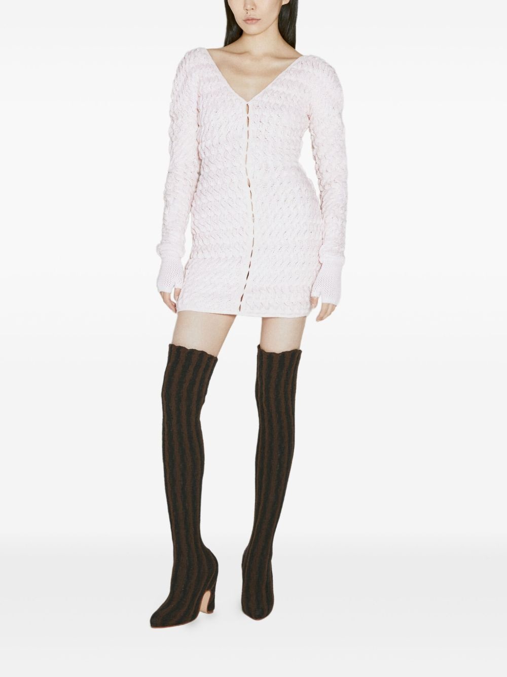 127mm Cactus striped over-the-knee boots - 2