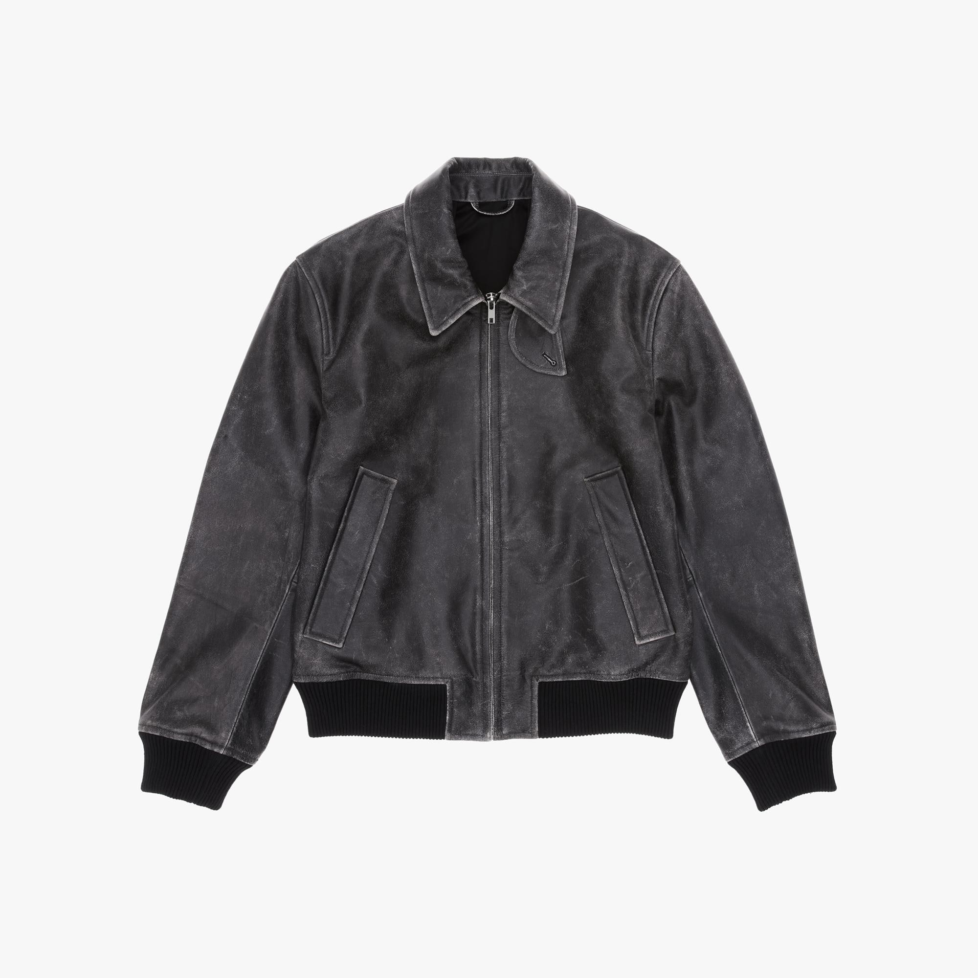 LEATHER BOMBER JACKET - 1