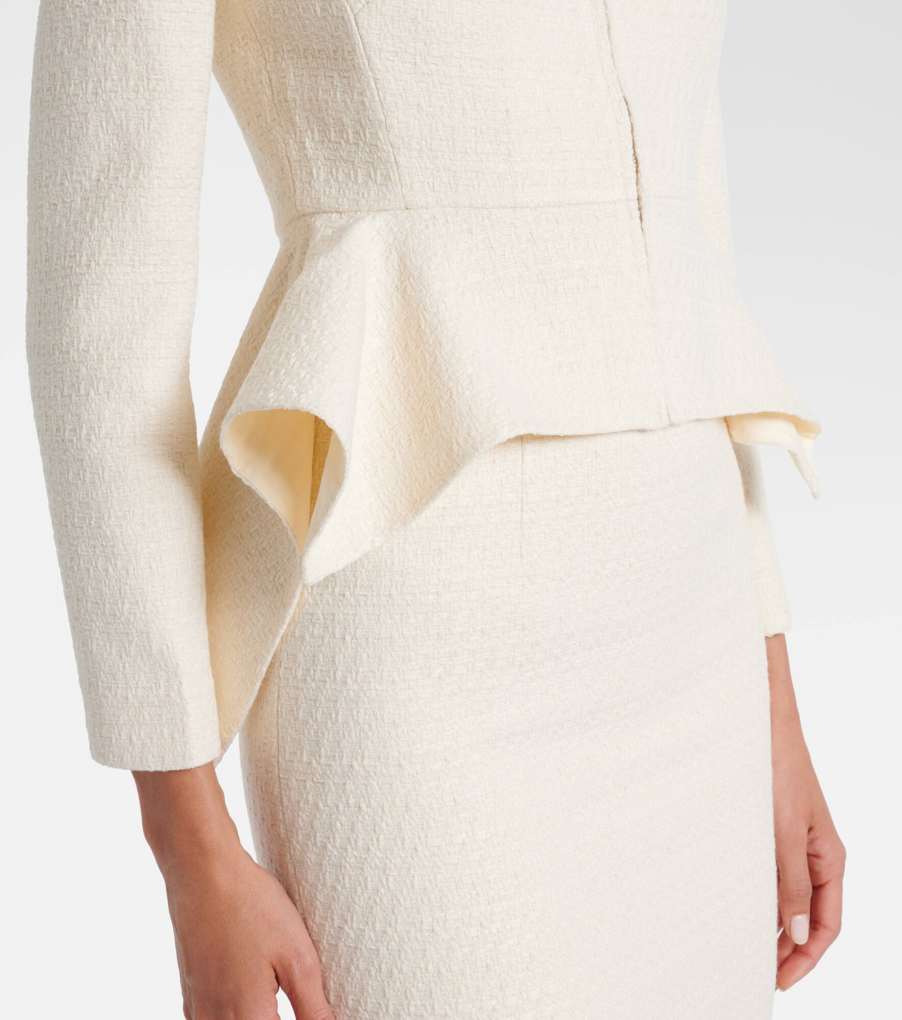 Peplum bouclé jacket - 5