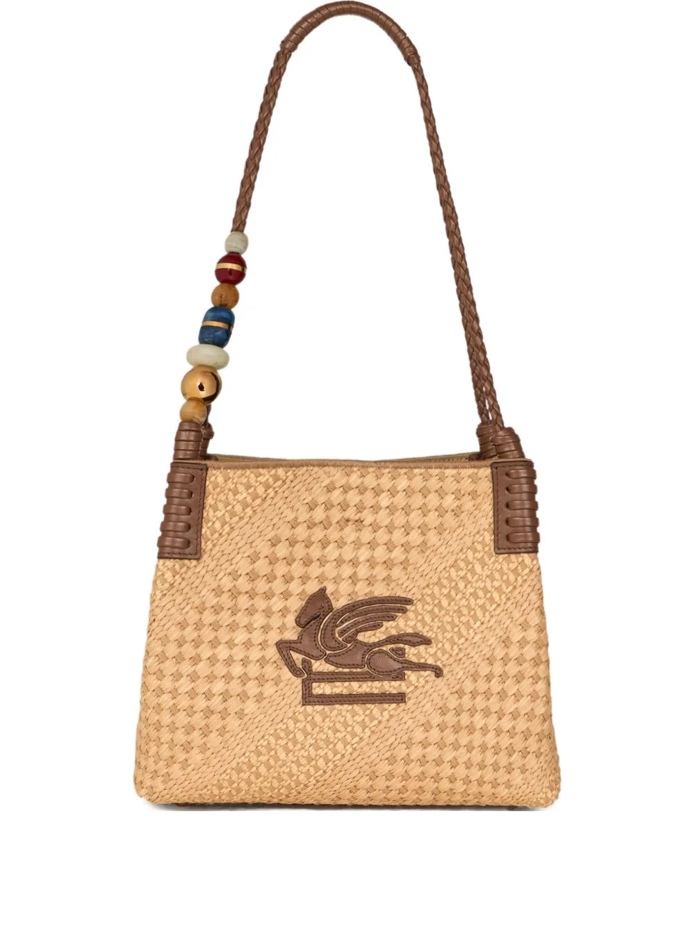 small Libra raffia tote bag - 1