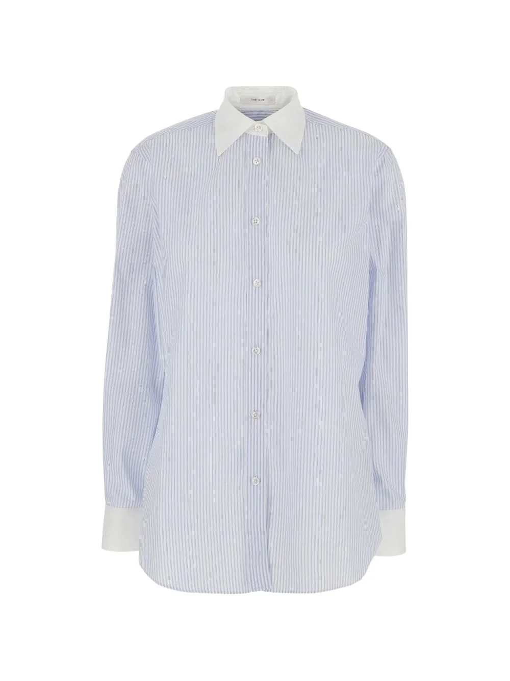 striped contrast-detail shirt - 1