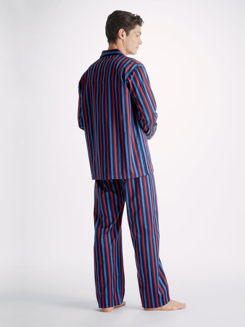 Men's Classic Fit Pyjamas Wellington 55 Cotton Navy - 4