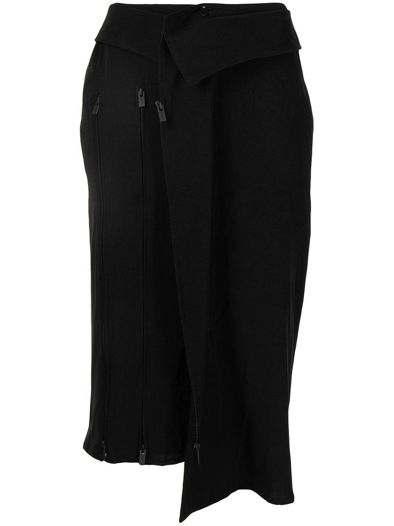 asymmetric zip detail skirt 1