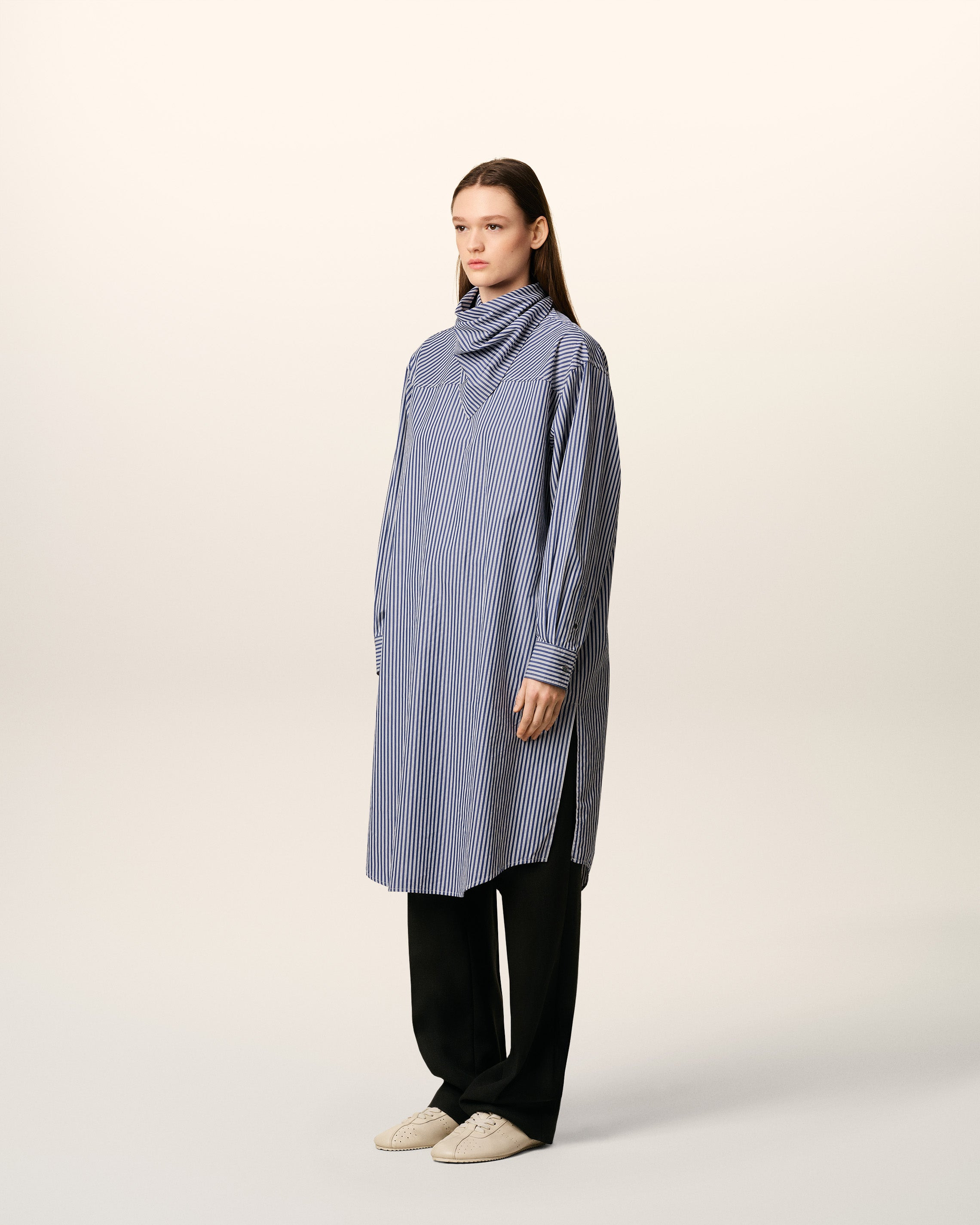 BLUE COTTON BANDANA MIDI DRESS - 6