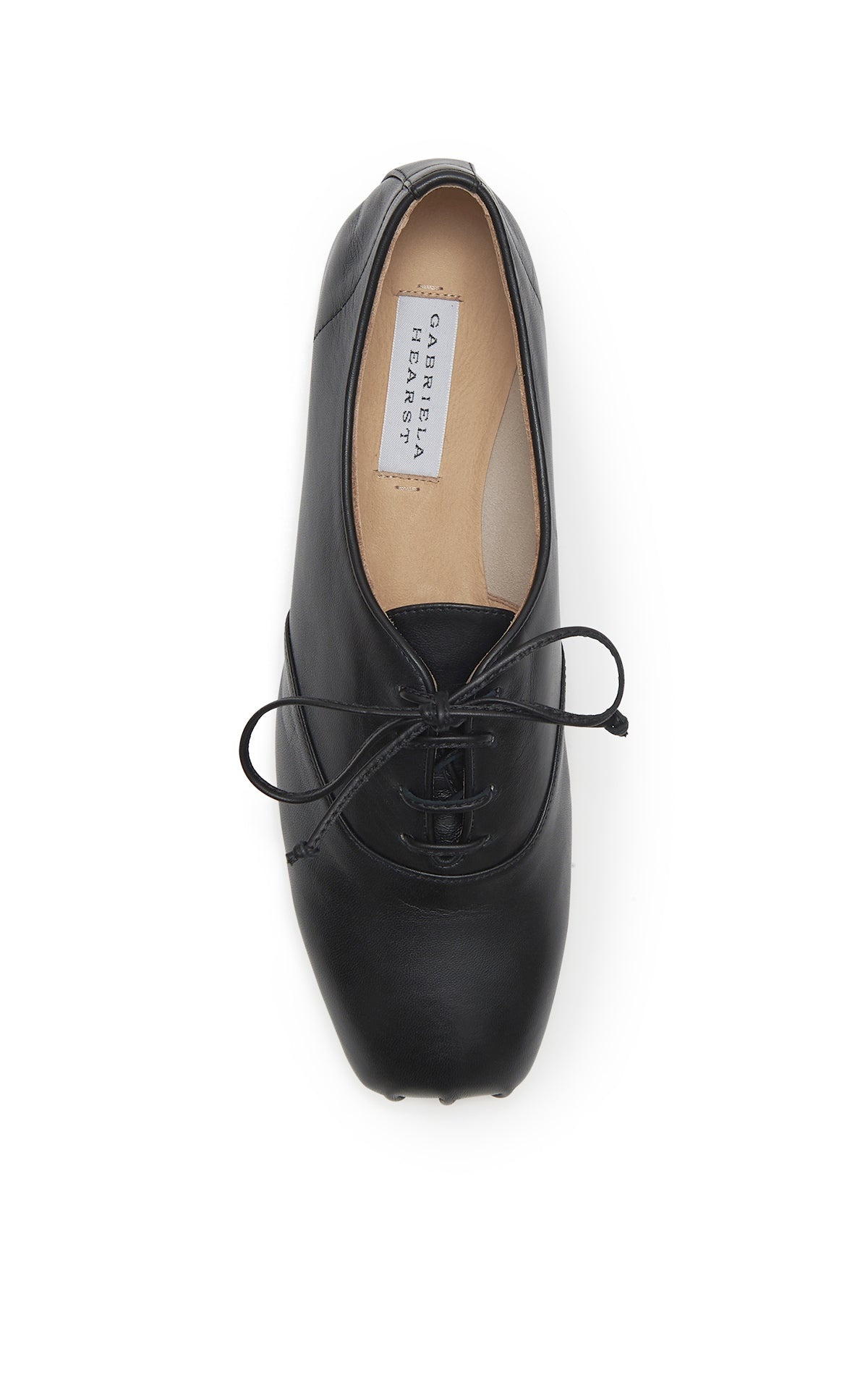 Maya Oxford Flat Shoe in Black Nappa Leather - 4