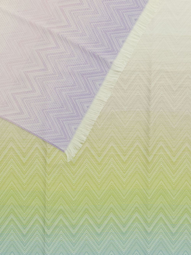 Missoni Zig Zag frayed wool blanket outlook