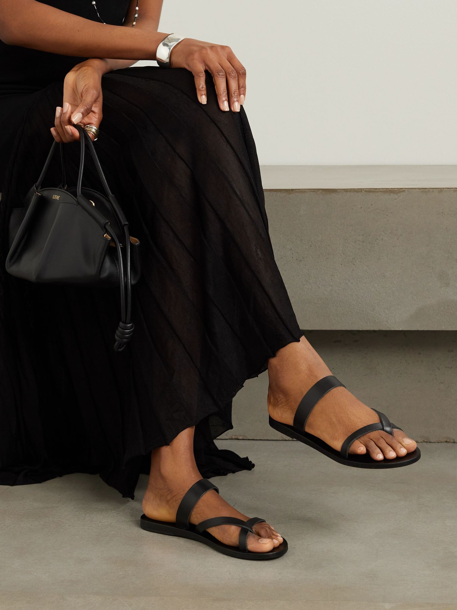 Daphnae leather sandals Black - 2