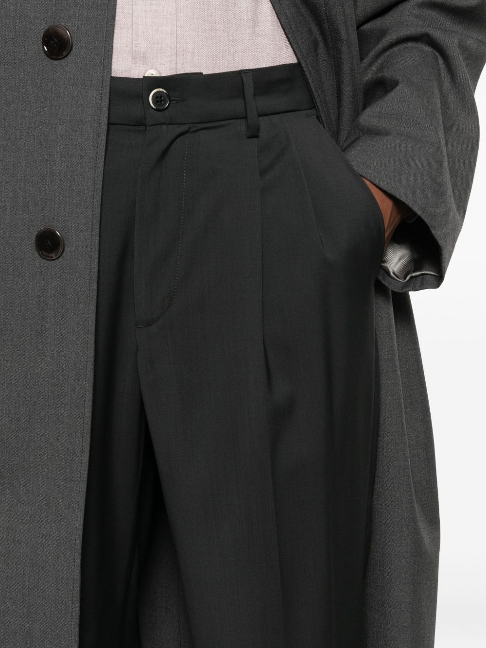 pleated wool trousers - 5