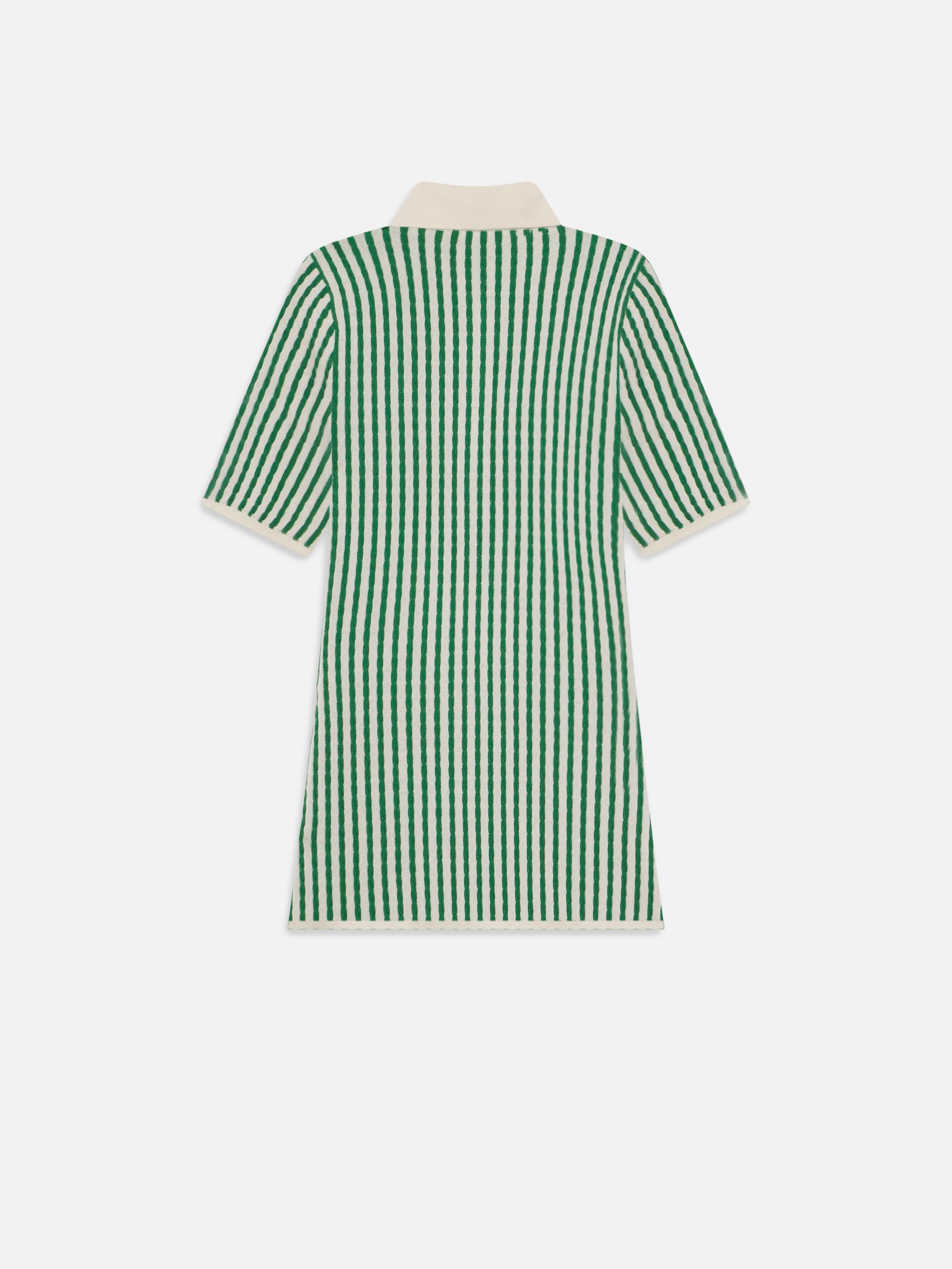 The Cable Polo Dress in Kelly Green Multi - 5
