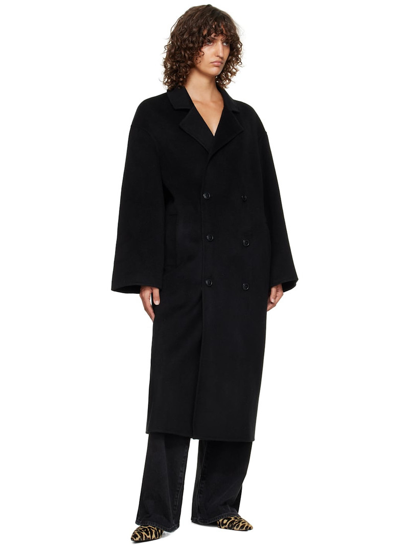 Loulou de Saison Black Borneo LDS Wool Drap Coat outlook