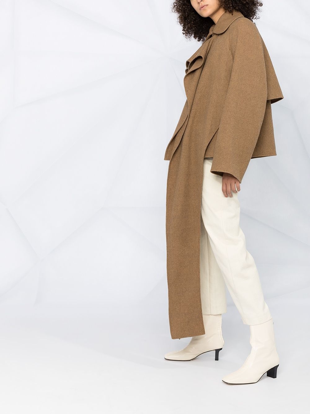 asymmetric panel coat - 4