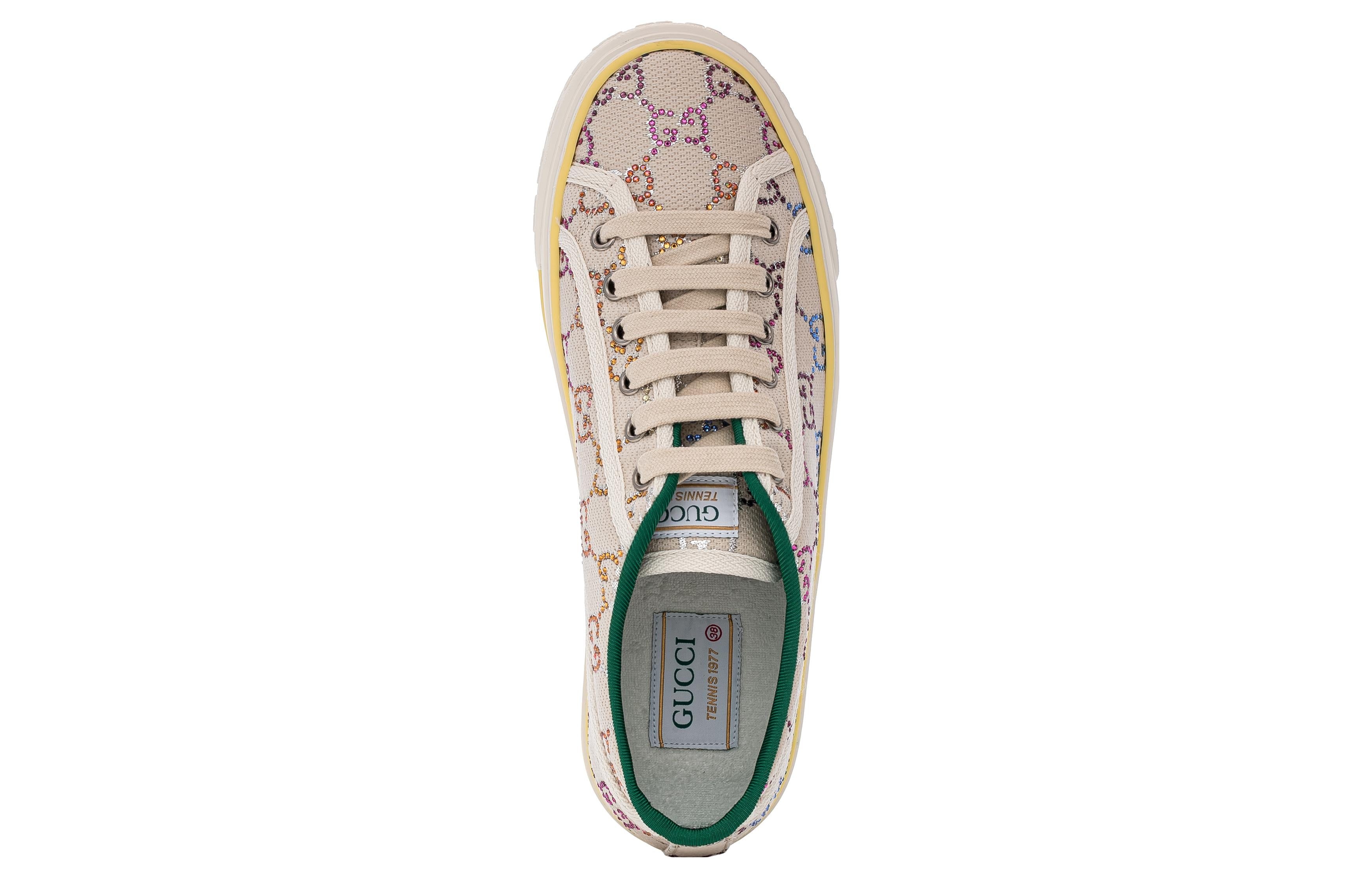 (WMNS) Gucci Tennis 1977 Low-Top Sneaker with crystals 'Off White' 732211-FABH3-9179 - 5