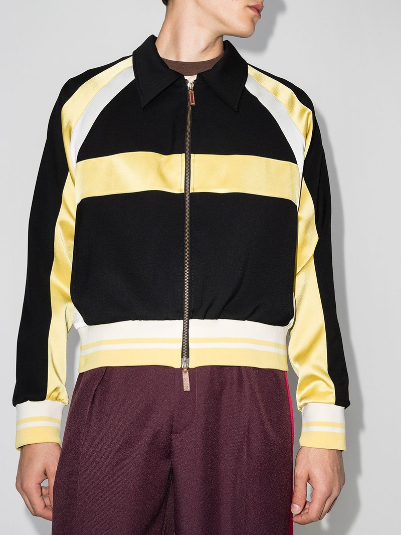 WALES BONNER Isaacs panelled bomber jacket outlook