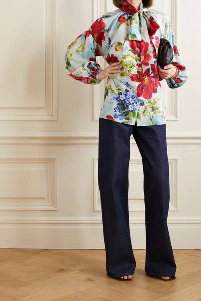 Dolce & Gabbana Floral-print silk-habotai blouse outlook