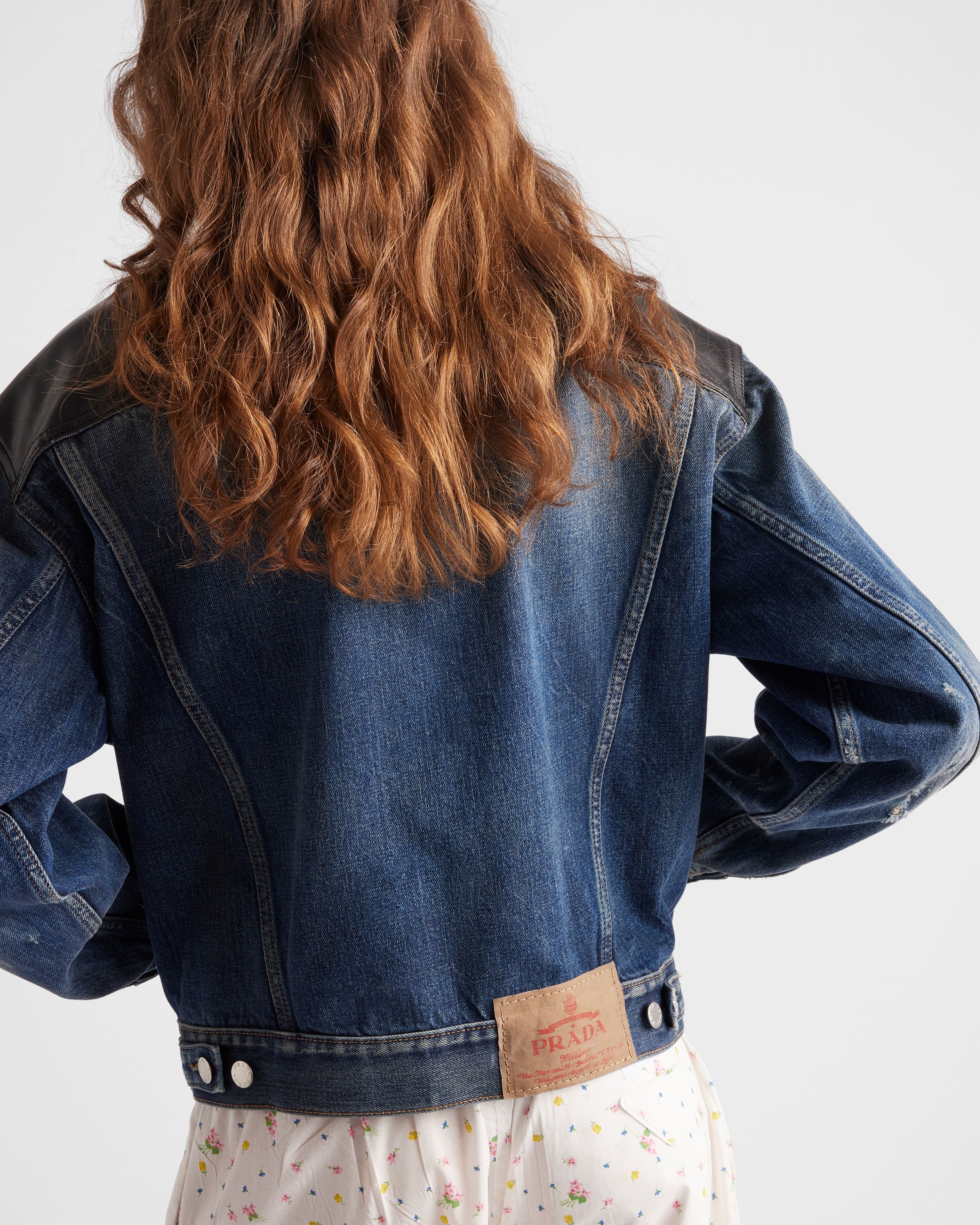 Denim and leather jacket - 6