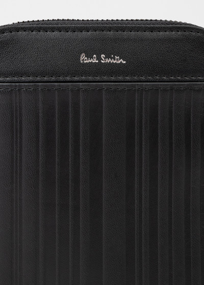 Paul Smith Black Leather 'Shadow Stripe' Phone Wallet Bag outlook
