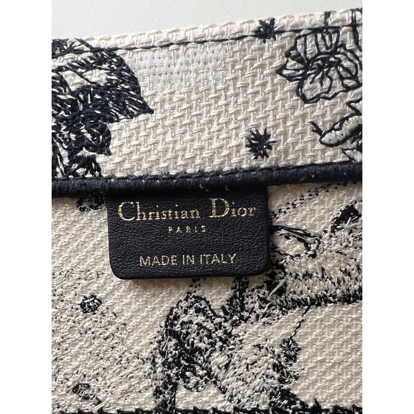 Christian Dior Book Embroidered Canvas Medium Stars and Signs Black Tote - 3