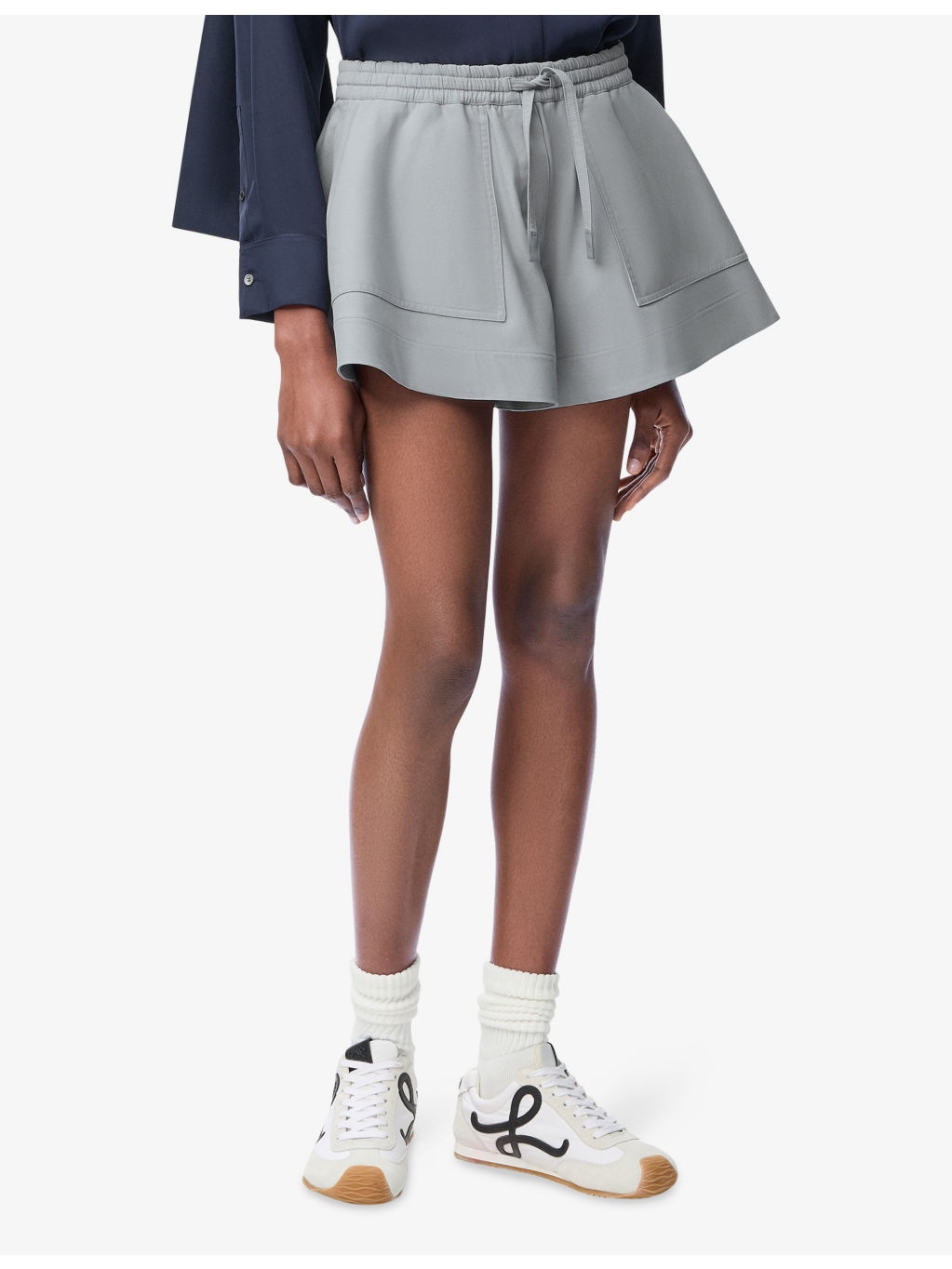 Anagram-Embroidered Relaxed-Fit Cotton-Blend Shorts - 3