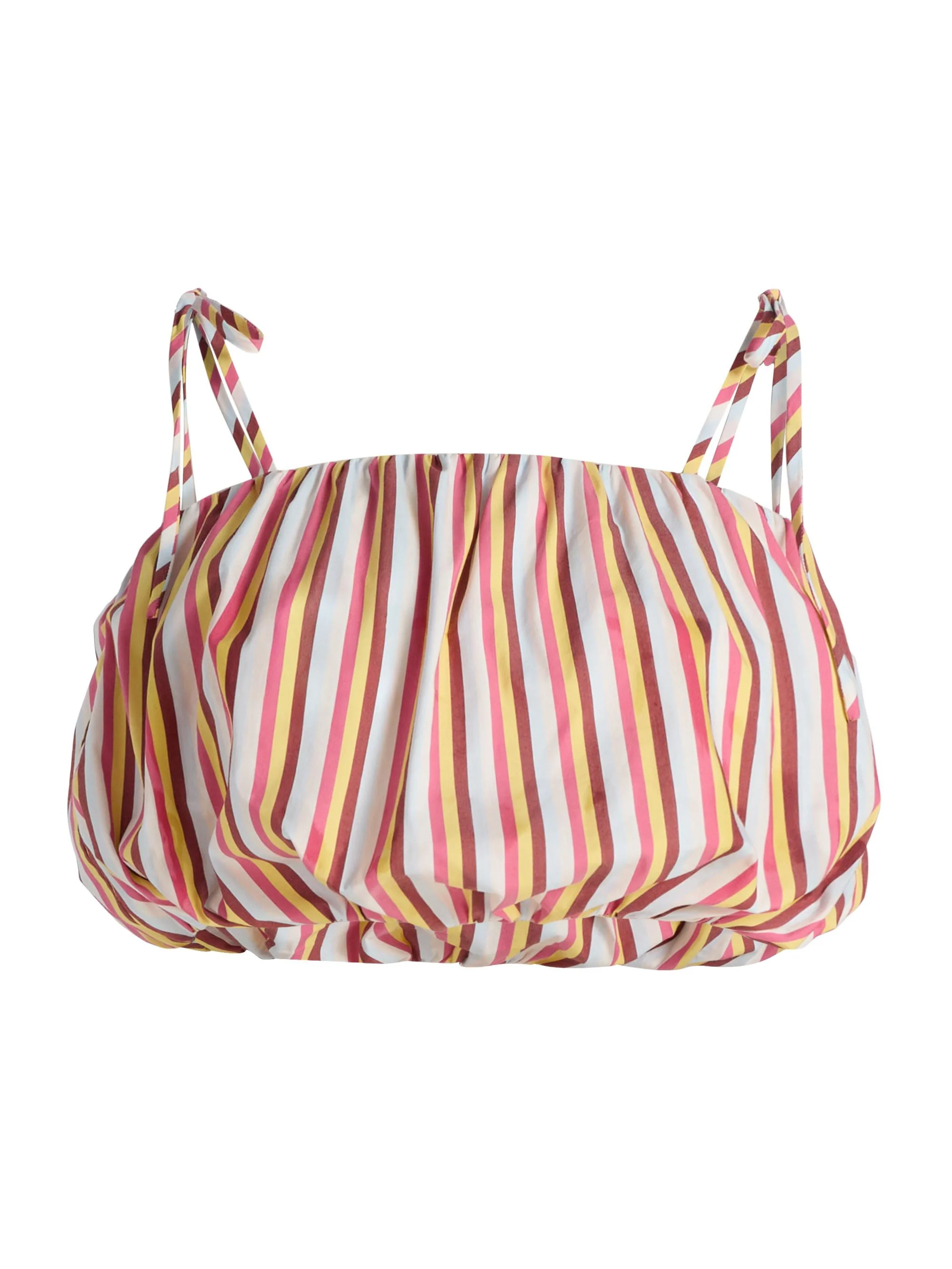 Women's The Ivy Striped Bubble Crop Top - Symi Stripe - 1