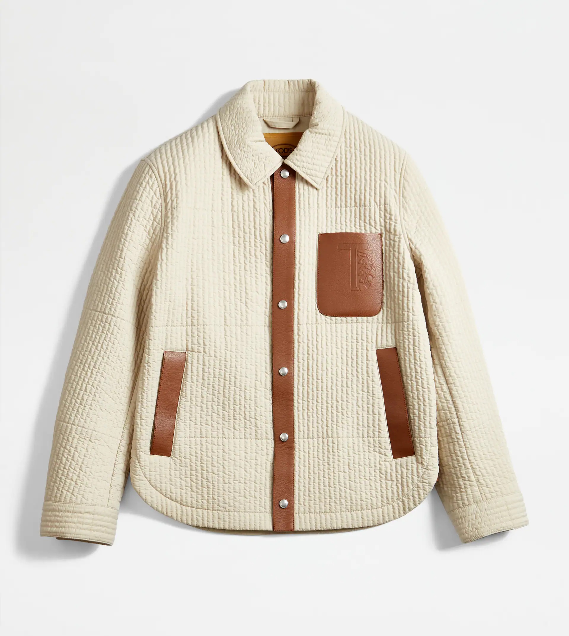 QUILTED OVERSHIRT - BEIGE - 1