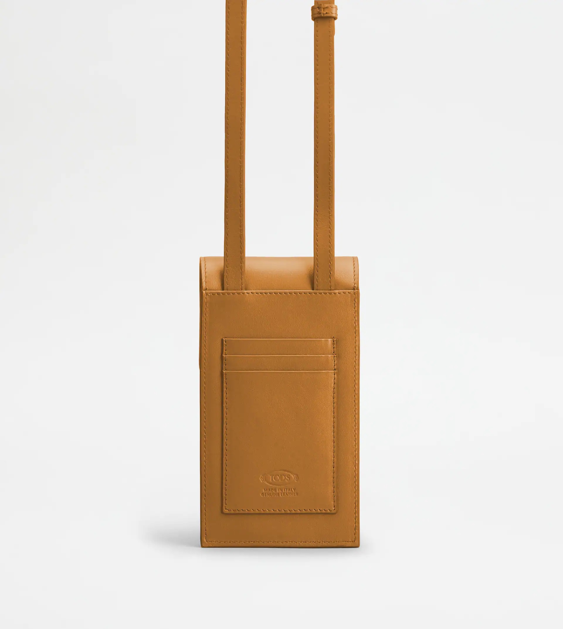 TIMELESS PHONE HOLDER IN LEATHER - BROWN - 4