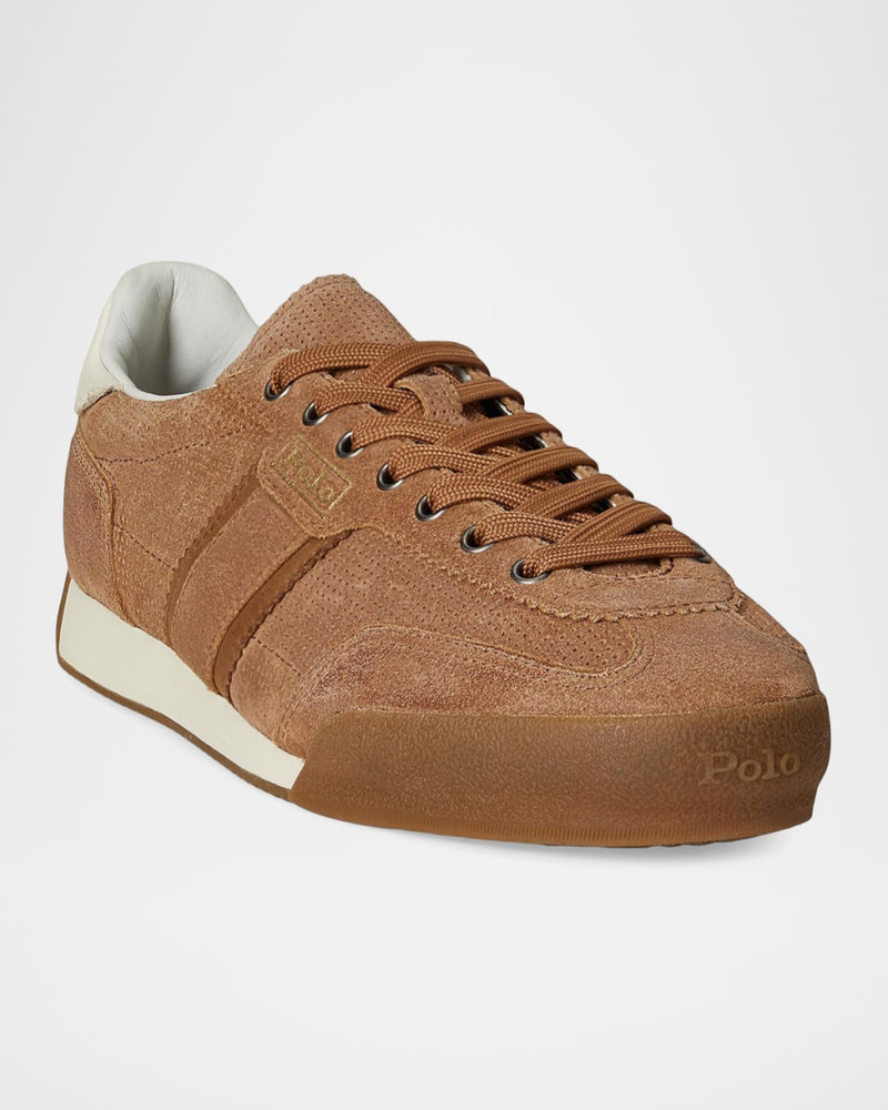 Men's Perforated Suede Low-Top Sneakers 5