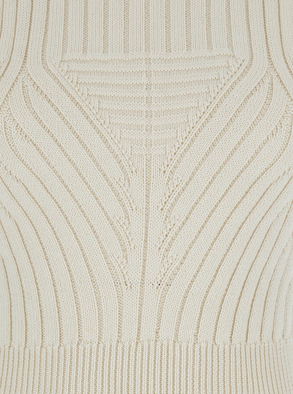 Rick Owens Women White Sleeveless Top With High-Neck In Virgin Wool Woman - 3