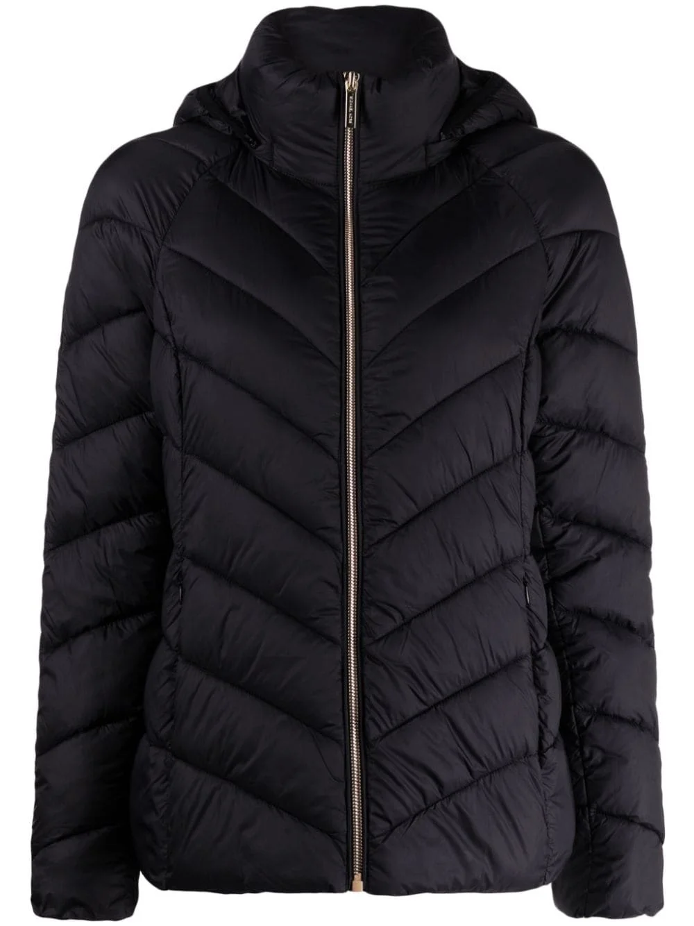 Chevron-quilted puffer jacket - 1