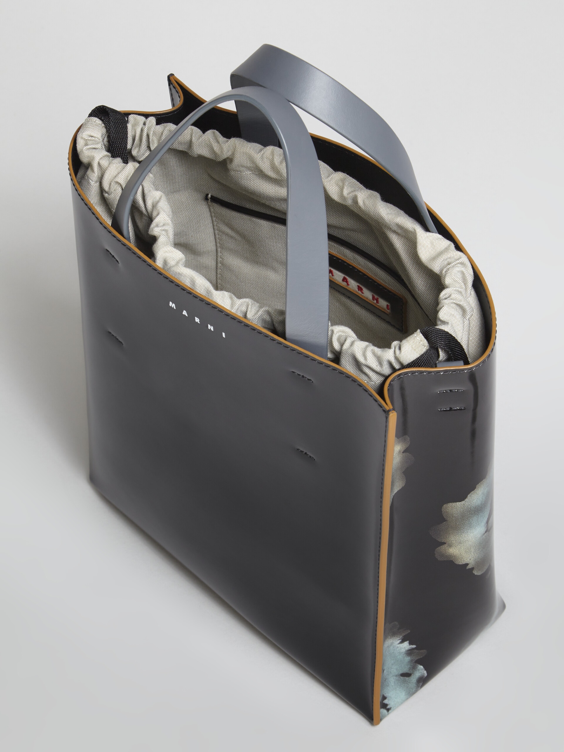 MUSEO TOTE BAG IN SUNFLOWER PRINT POLISHED LEATHER - 5