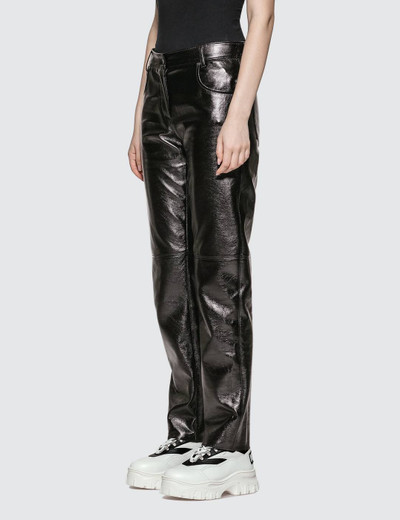 MSGM Faux Leather Straight Leg Pants outlook