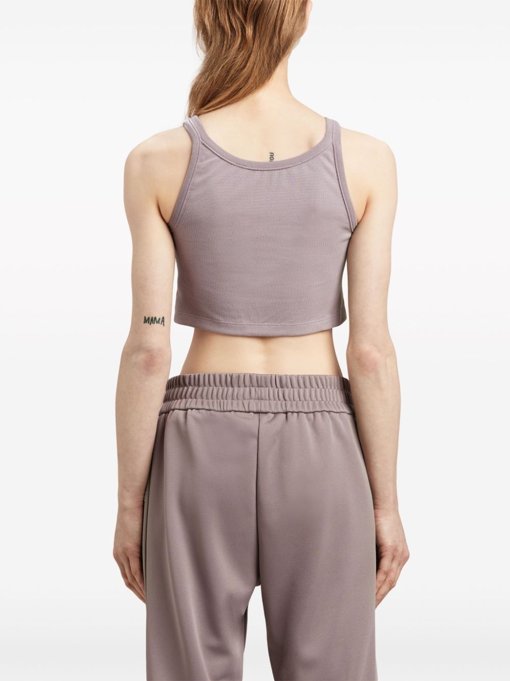 logo-print cropped tank top - 5