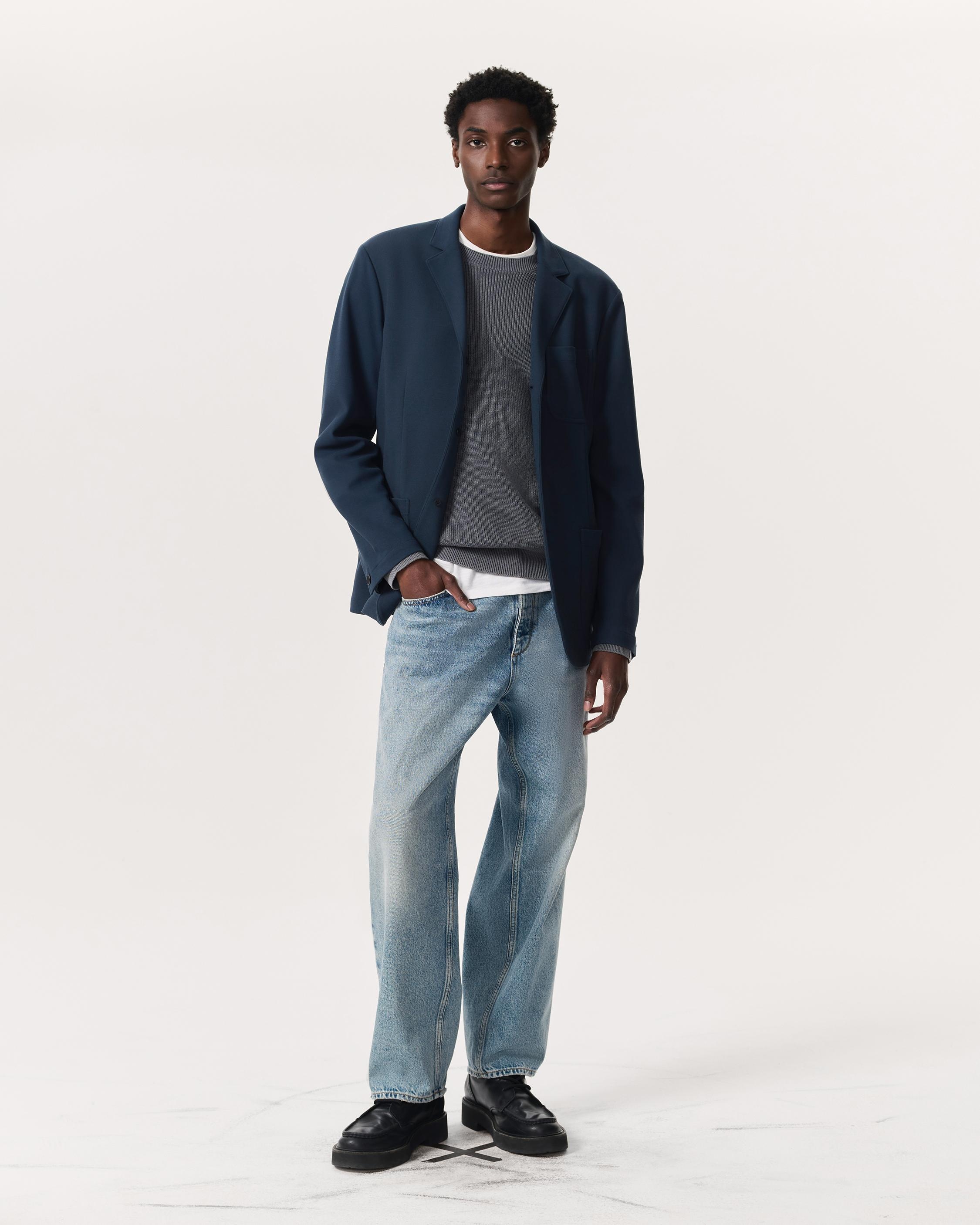 Achilles Italian Cotton-Blend Knit Blazer - 4