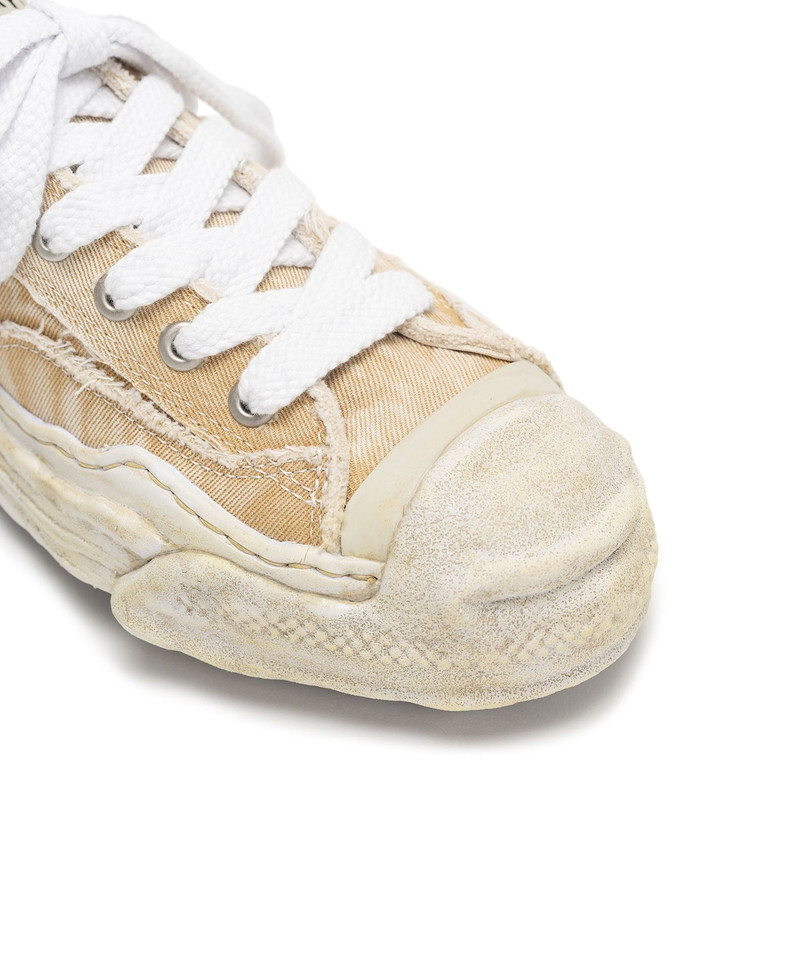 "HANK" OG Sole Bleach-Wash Denim Canvas Low-top Sneaker 14