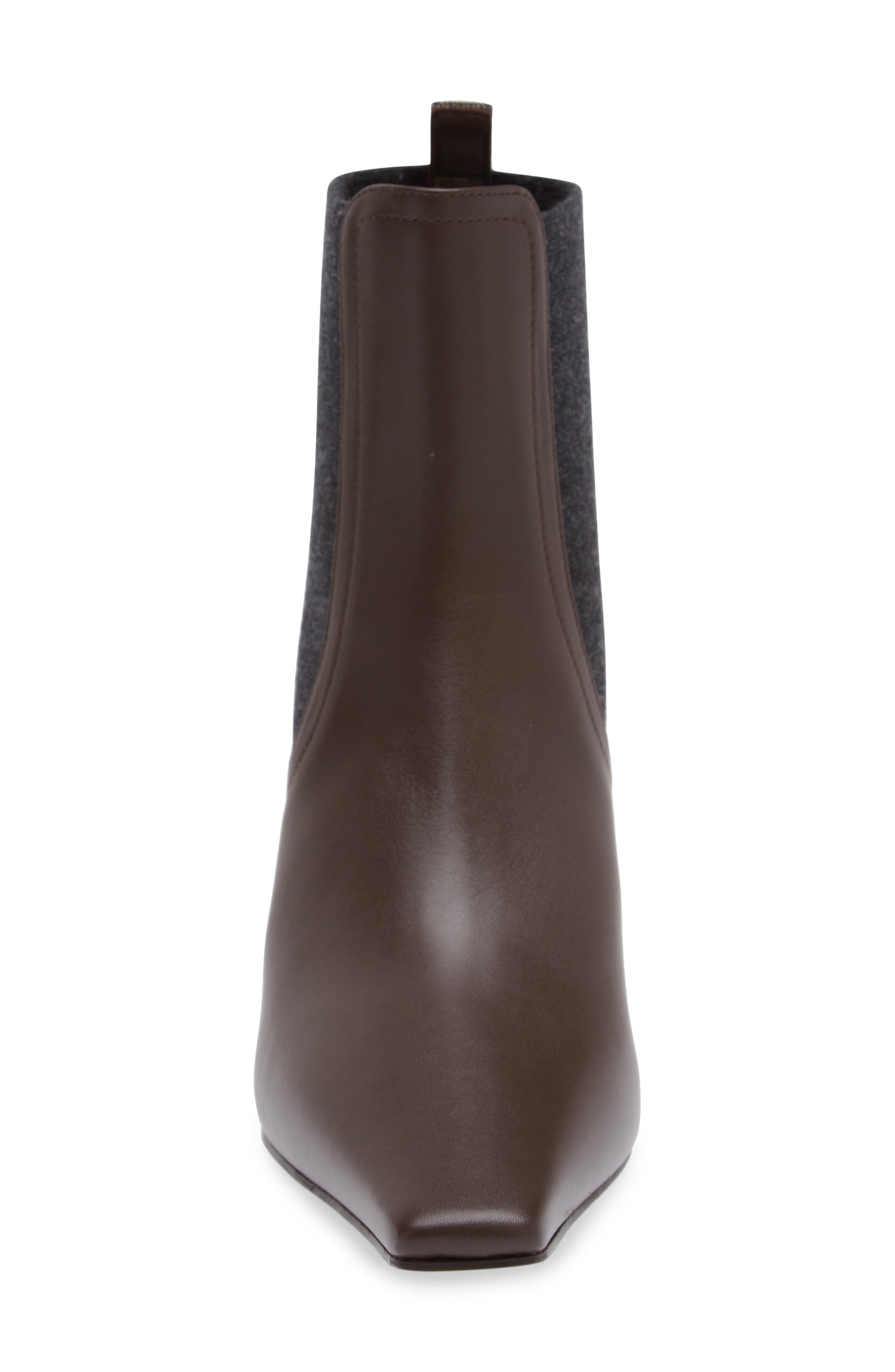 Brunello Cucinelli Kitten Heel Chelsea Boot in C8279 Testa Moro at Nordstrom - 4