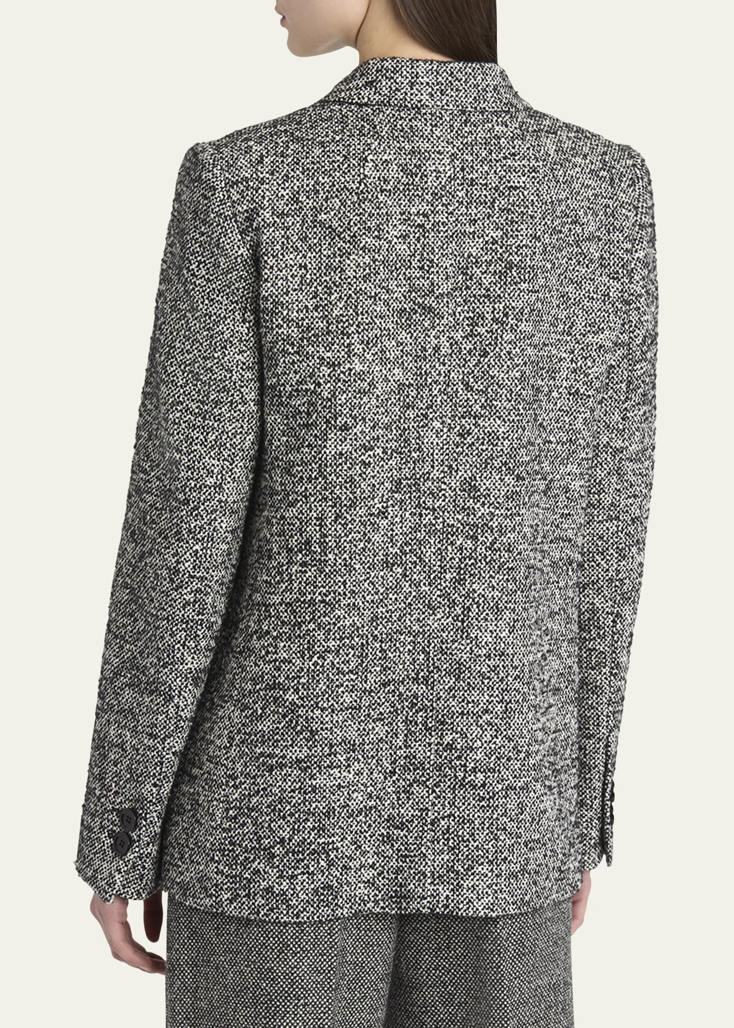 Dotted Wool-Blend Double-Breasted Blazer - 3