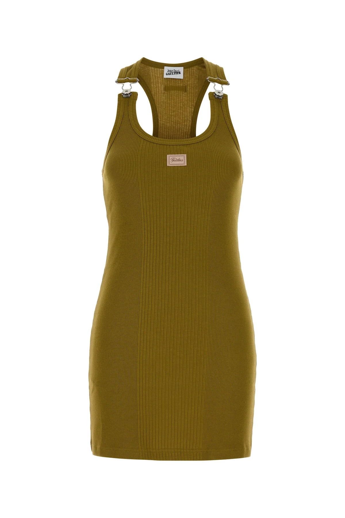 Pistachio green cotton mini dress - 1