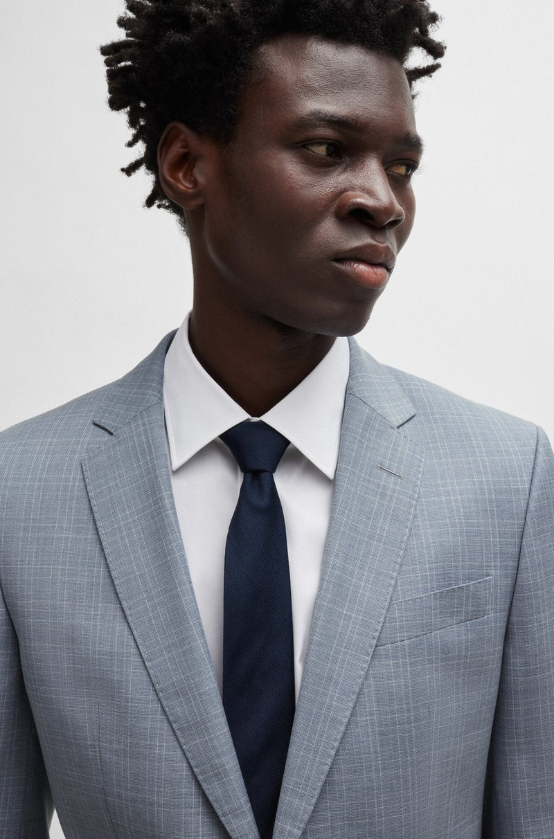 SLIM-FIT SUIT IN CHECKED VIRGIN-WOOL SERGE 5