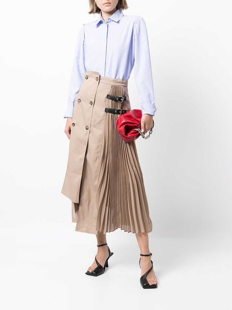 rokh pinstripe-print tailored long-sleeve shirt outlook