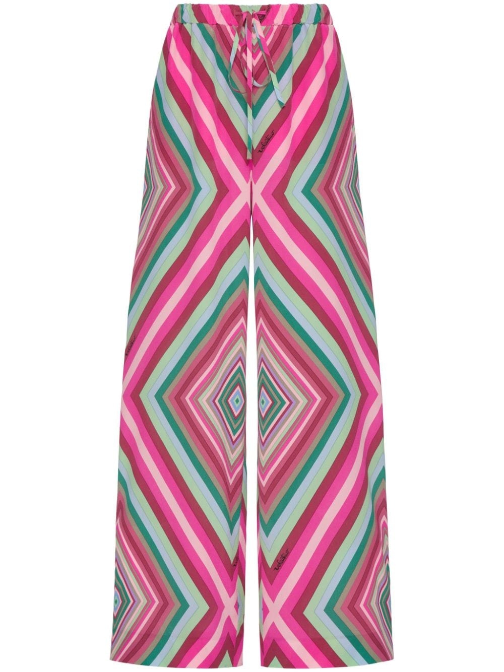 geometric-print palazzo pants - 1