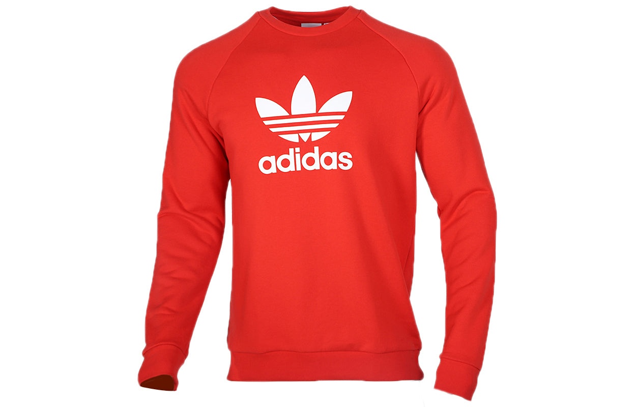 adidas originals Trefoil Crew Pullover Sports Red FM3781 - 3