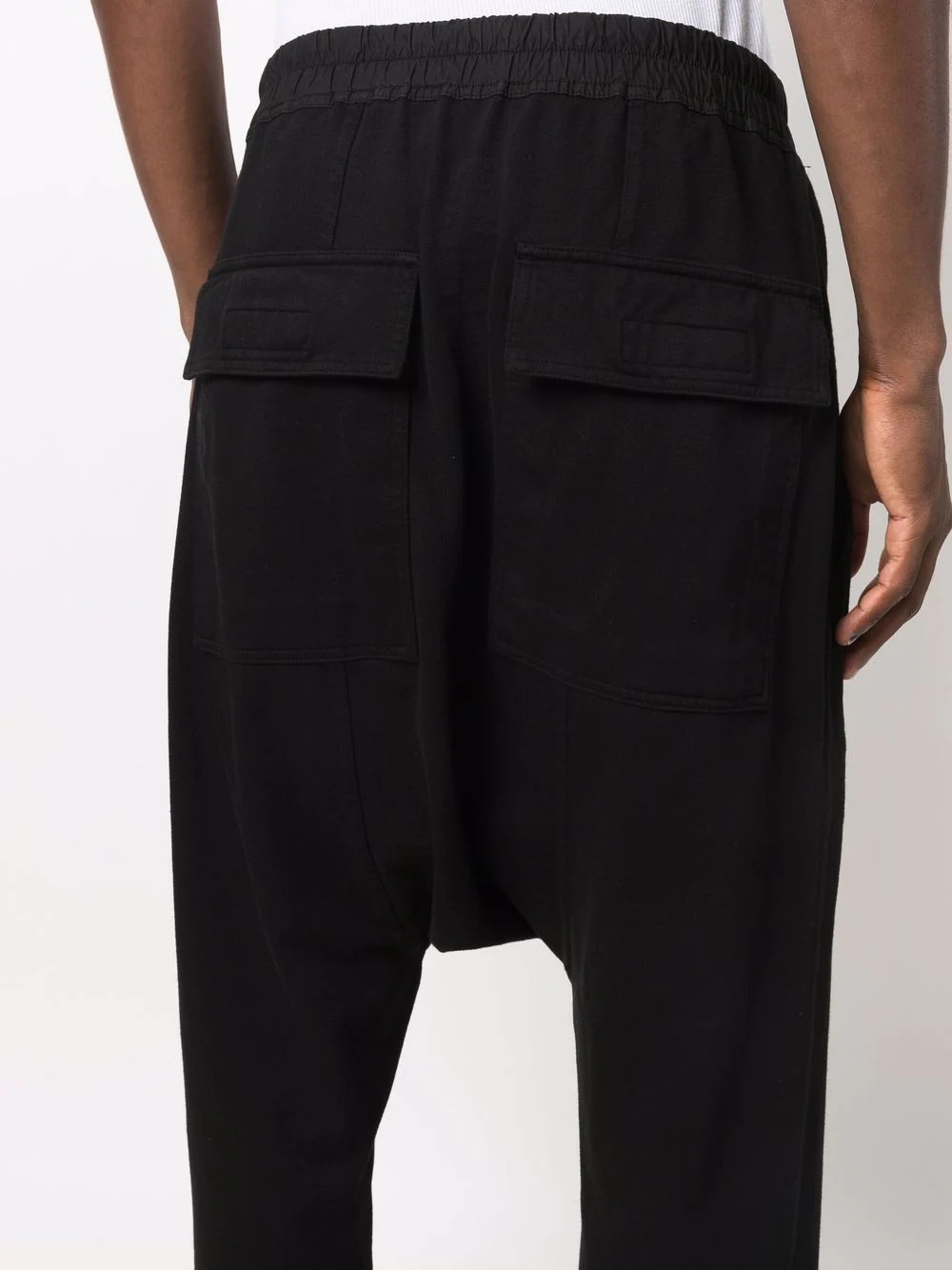 drop-crotch drawstring trousers - 5