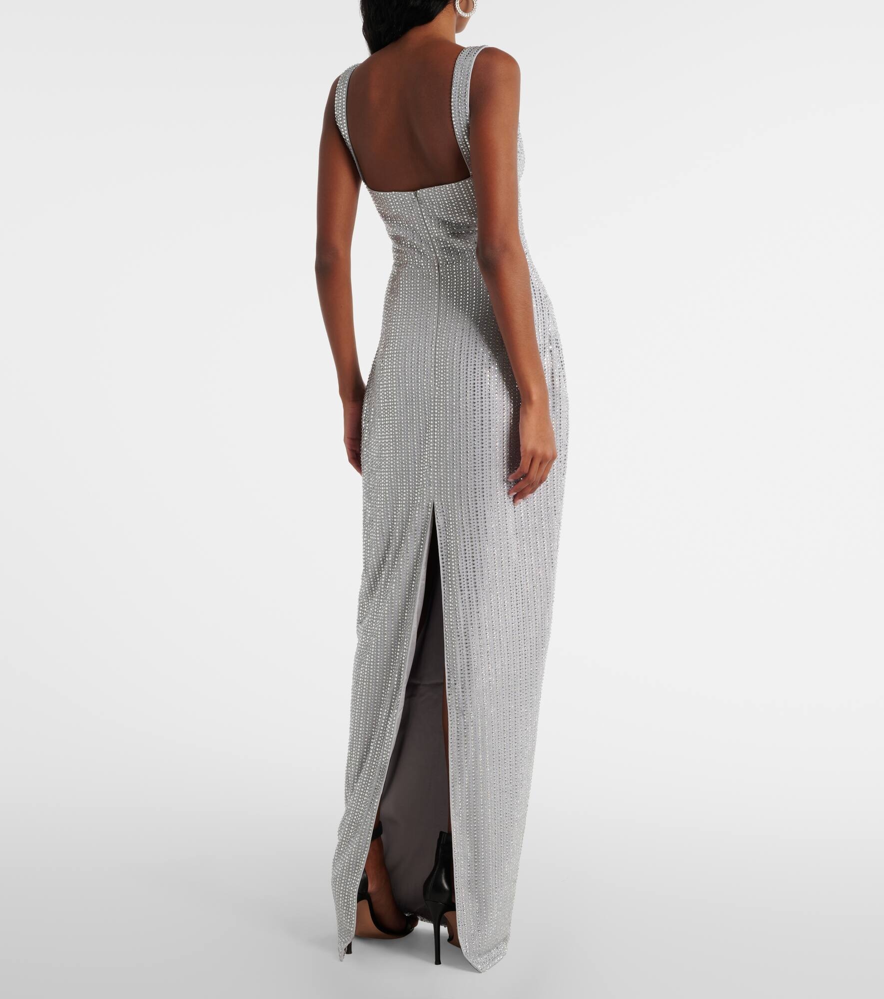 Crystal-embellished chiffon gown - 3